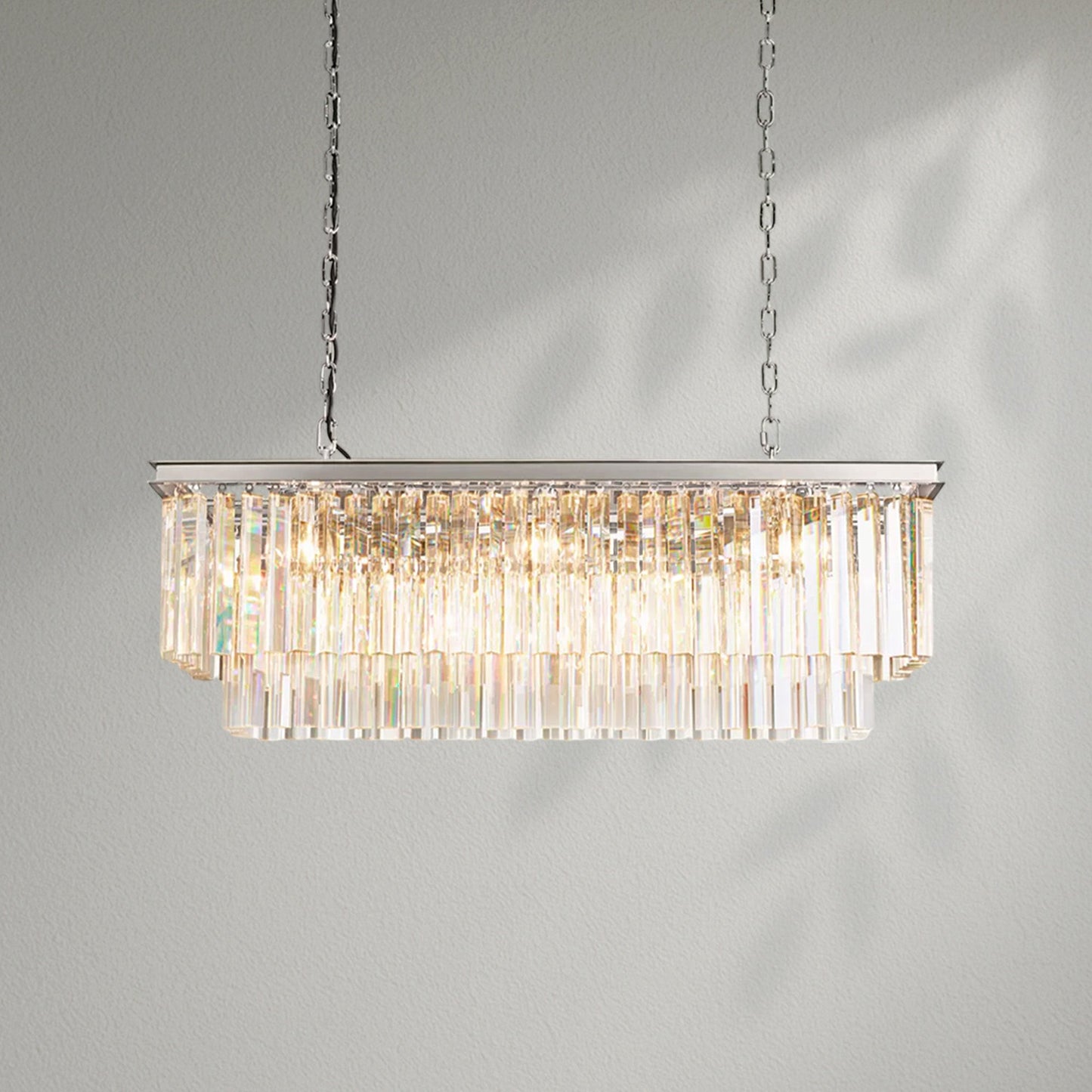 1920s Odeom Rectangular Chandelier - Lightings Menu