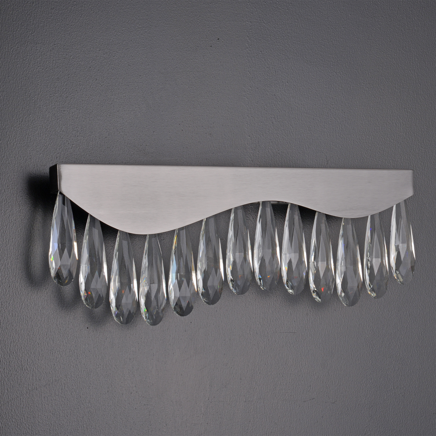 Wave Shape Pendant Wall Lamp Silver