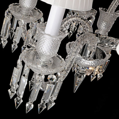 24 Lights Crystal Chandelier with Lampshades - Lightings Menu