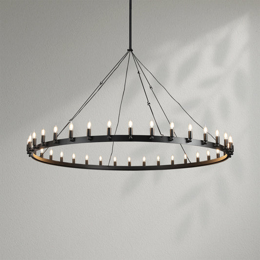 Camins Vintage Candelabra Round Chandelier
