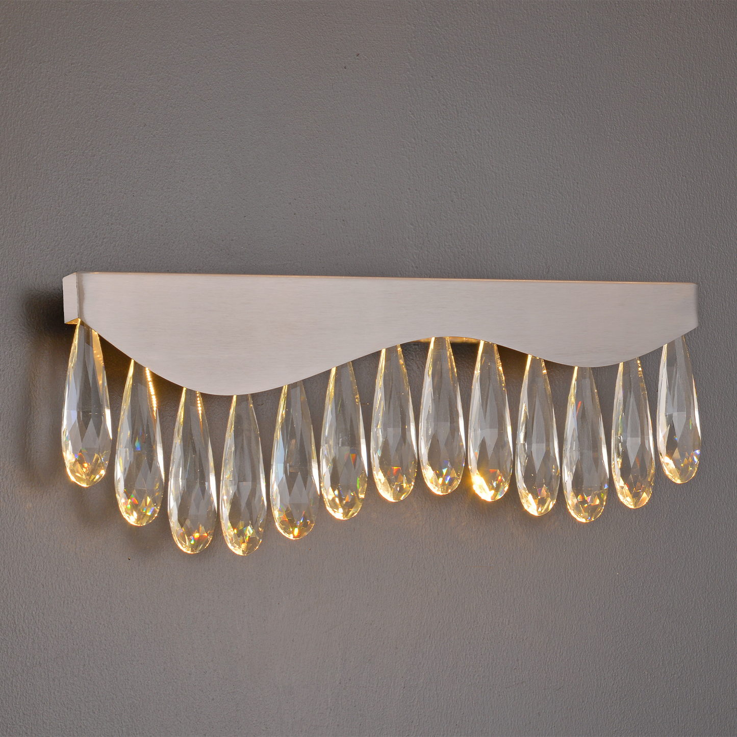 Wave Shape Pendant Wall Lamp Silver