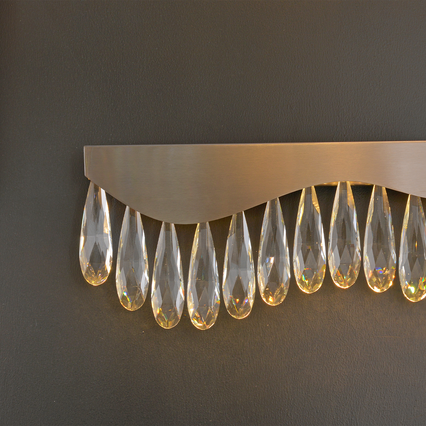 Wave Shape Pendant Wall Lamp Silver