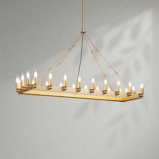 Camins Vintage Candelabra Rectangular Chandelier
