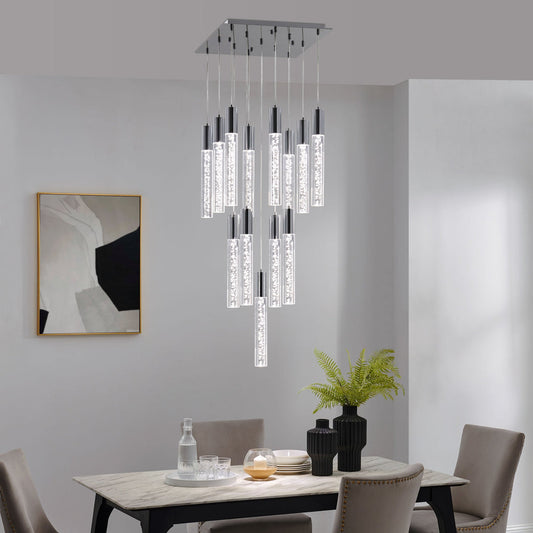 Sparkling Night Cylinder Chandelier 13 Light