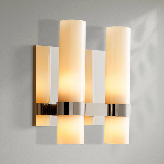 Savelle Milk Glass Double Sconce