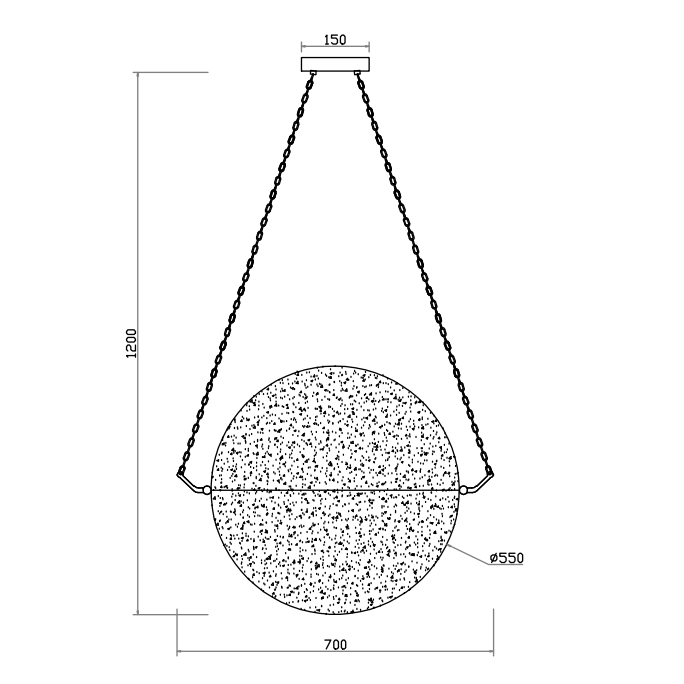 Aaron Alabaster Sphere Suspension Lamp