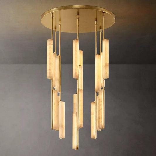 Audon Alabaster Round Chandelier 40"