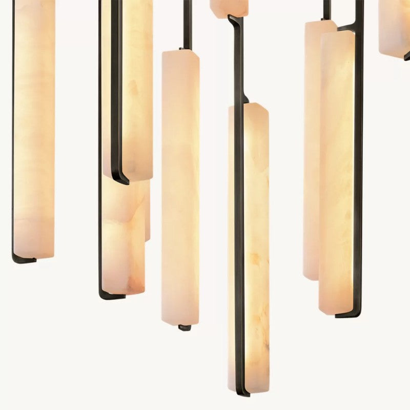 Audon Alabaster Round Chandelier 56"
