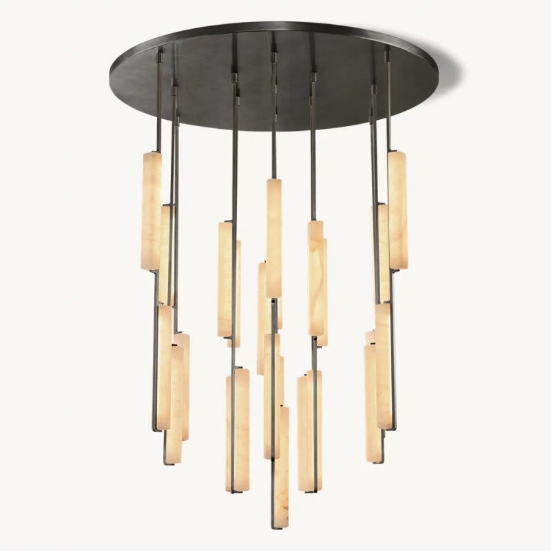 Audon Alabaster Round Chandelier 56"