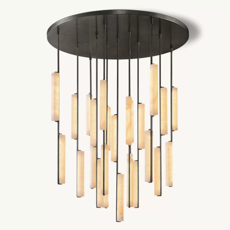 Audon Alabaster Round Chandelier 56"