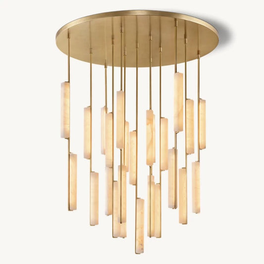 Audon Alabaster Round Chandelier 56"
