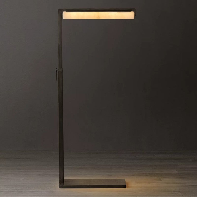 Audon Alabaster Task Floor Lamp