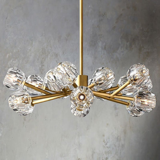 Kalle Clear Crystal Chandelier D36"