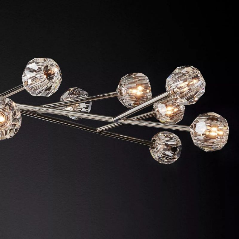 Kalle Clear Crystal Chandelier D36"