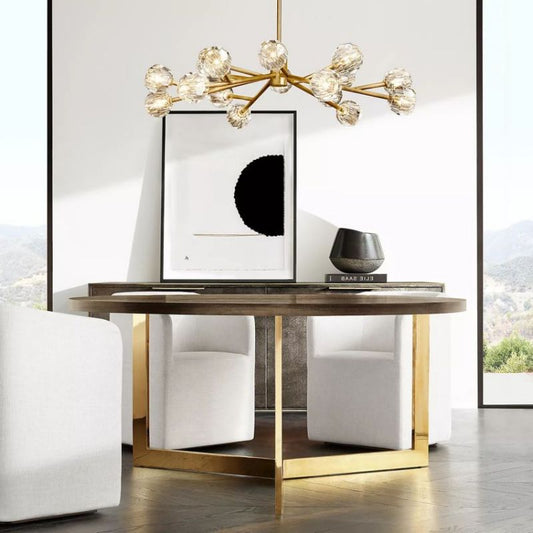 Kalle Clear Crystal Chandelier D36"