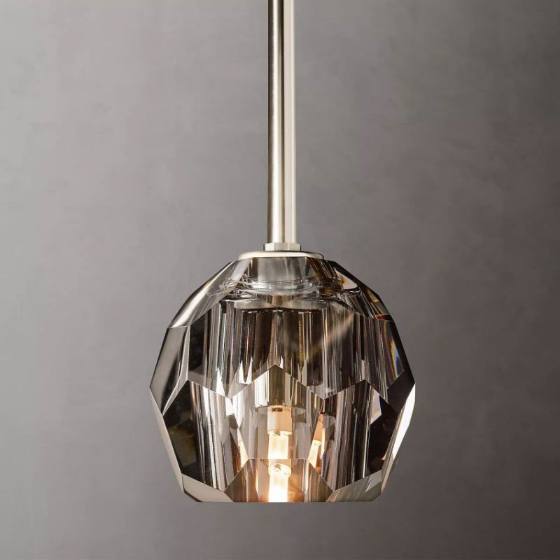 Kalle Smoke Cristal Glass Rod Pendant