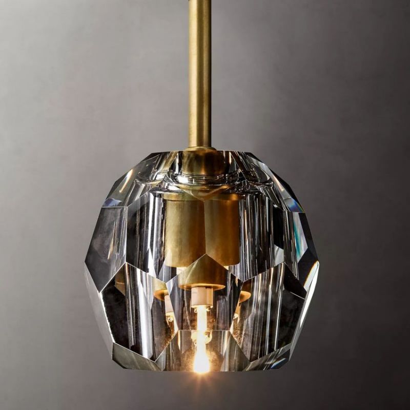 Kalle Smoke Cristal Glass Rod Pendant
