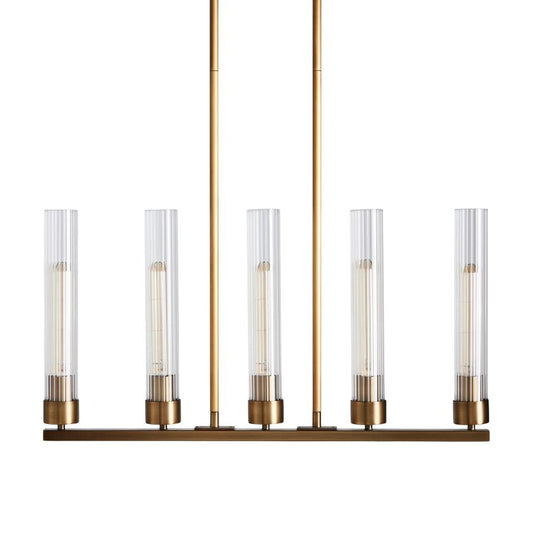 Chgakle Glass Linear Chandelier