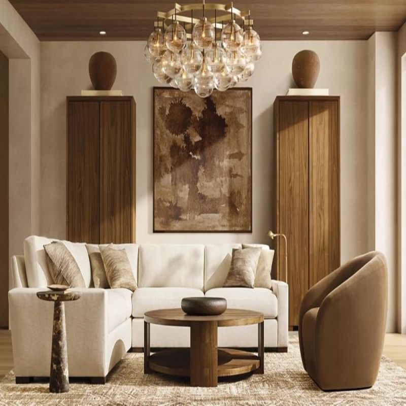 Cabrette Round  Living Room Chandelier 60"