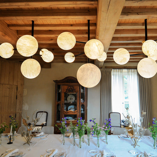 Carol Spheren Modern Artistic Alabaster Chandelier Light