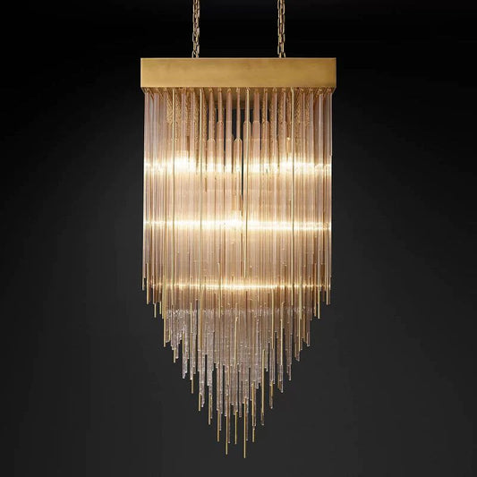 Cascade Square Living Room Chandelier 30"