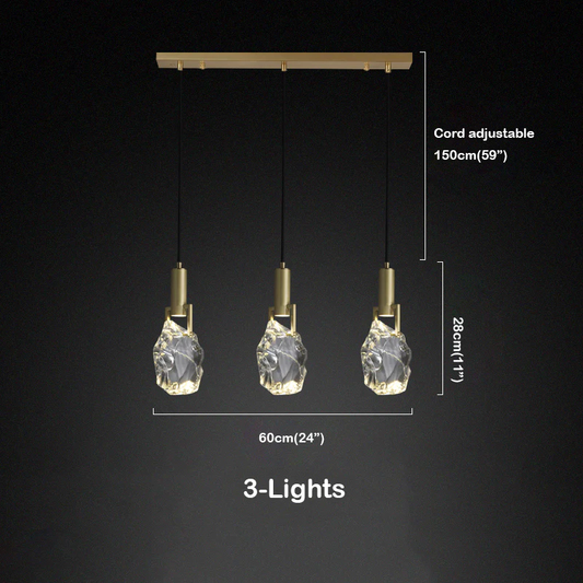Hosea Modern Crystal Pendant Light - Ineffable Lighting