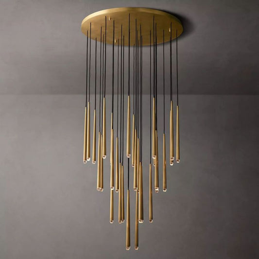 Seylin Meteor Shower Round Tapered Tubular Chandelier 48"