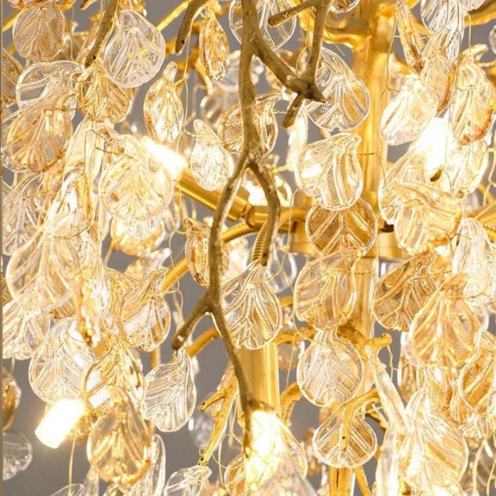 Cdyllic Glass Leaves Chandelier