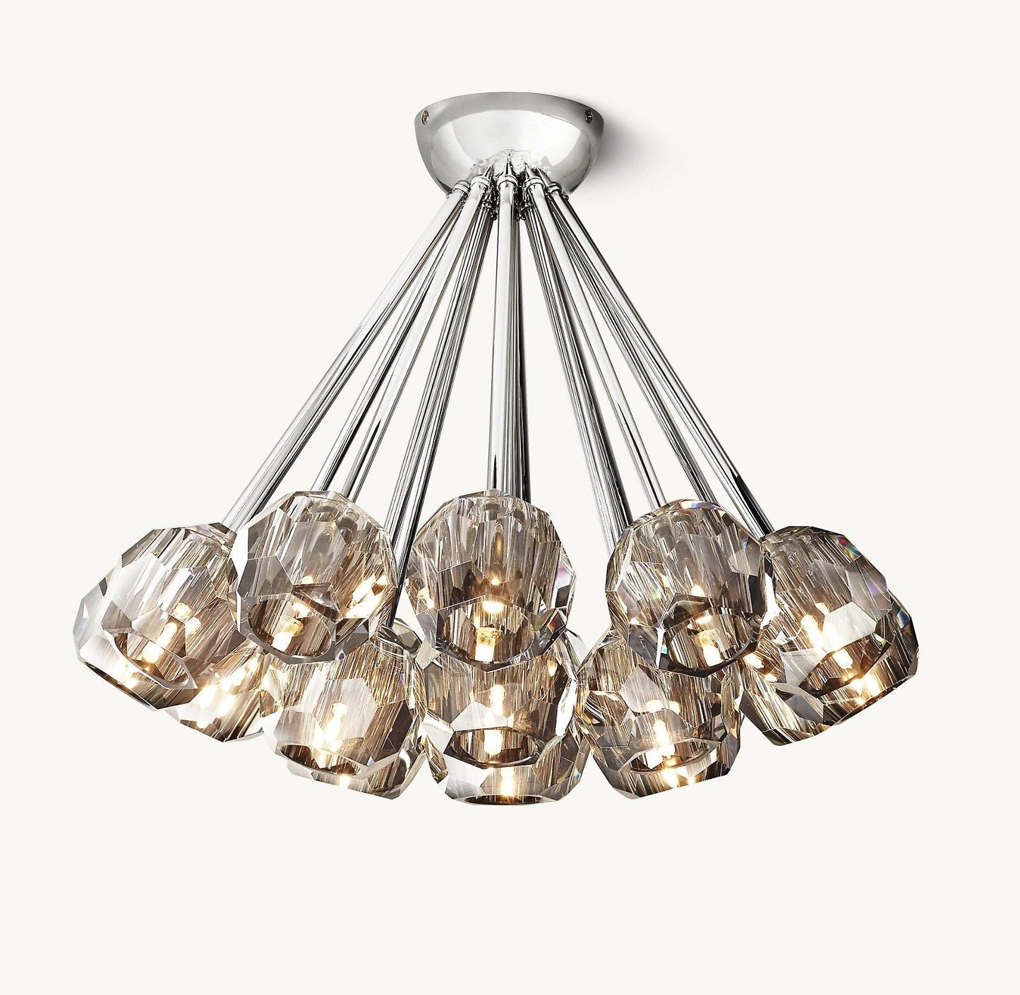 Kristina Cristal Clear Glass Flushmount 24"
