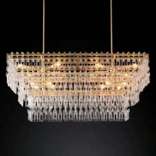 Gostrik 3-Tier Rectangle Chandelier 60"