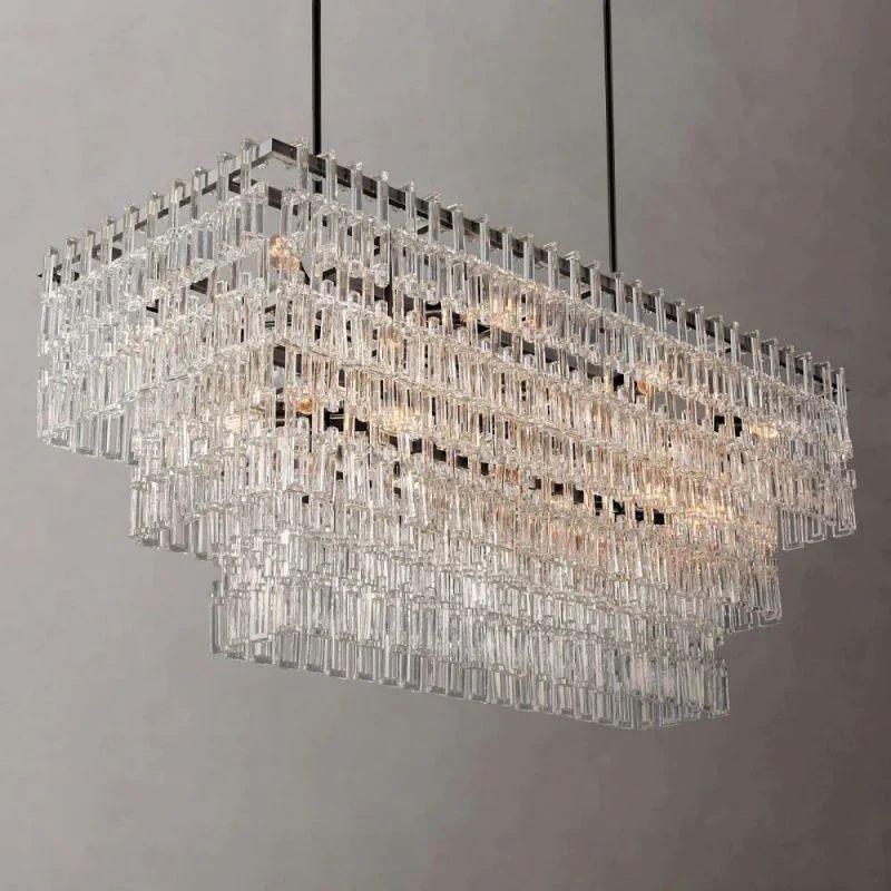 Gostrik 3-Tier Rectangle Chandelier 60"