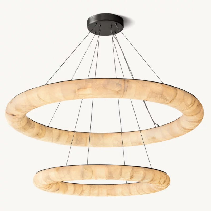 Rivage Lisse Two-Tiered Round Chandelier 61″