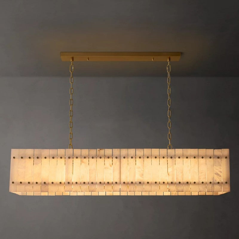 Mearin Alabaster Linear Chandelier 54"