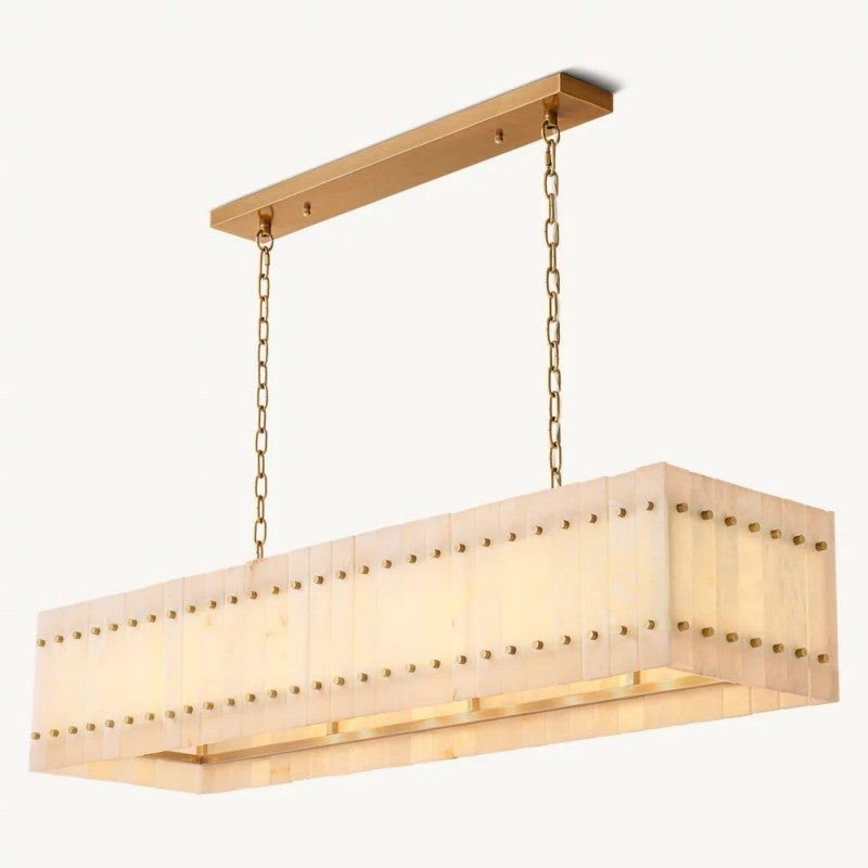 Mearin Alabaster Linear Chandelier 54"