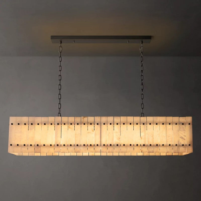 Mearin Alabaster Linear Chandelier 54"