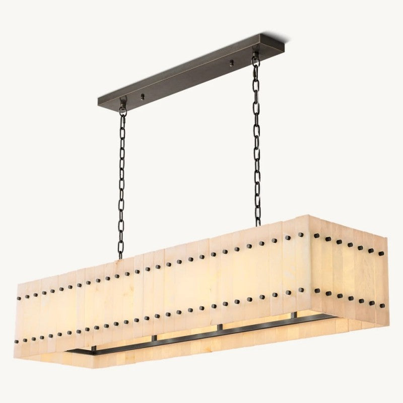 Mearin Alabaster Linear Chandelier 54"