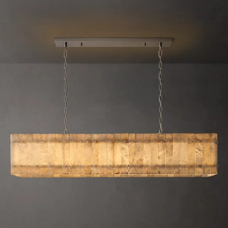 Mearin Alabaster Linear Chandelier 54"