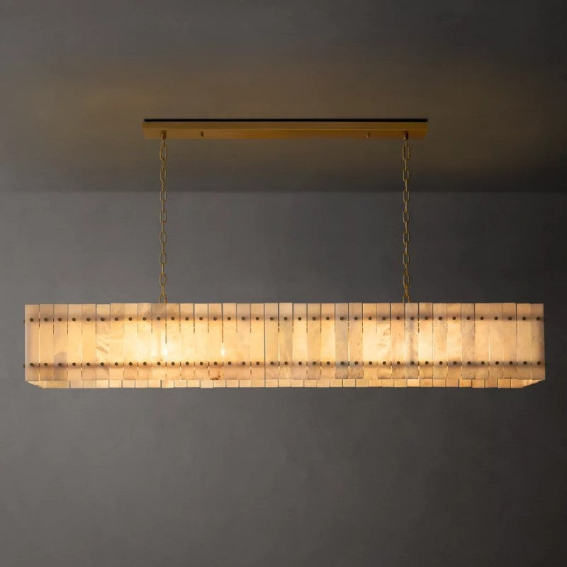 Mearin Alabaster Linear Chandelier 72"