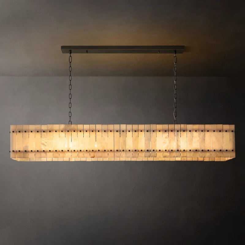 Mearin Alabaster Linear Chandelier 72"