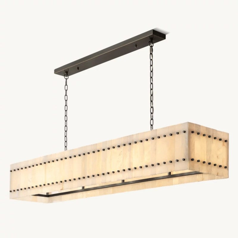 Mearin Alabaster Linear Chandelier 72"
