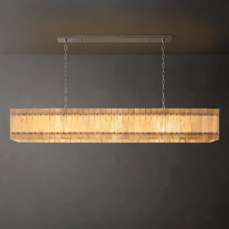 Mearin Alabaster Linear Chandelier 72"