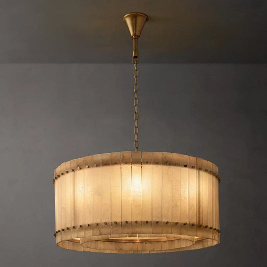 Mearin Alabaster Round Chandelier 37"