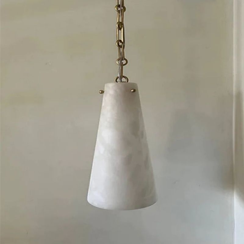 Steven Contemporary Alabaster Chandelier 3-Light