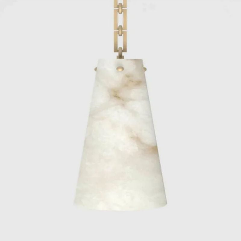 Steven Contemporary Alabaster Chandelier 3-Light