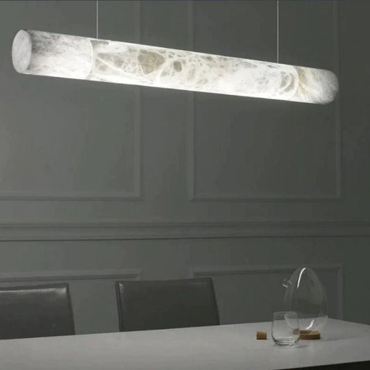 Sylvia Alabaster Linear Pendant Light Island