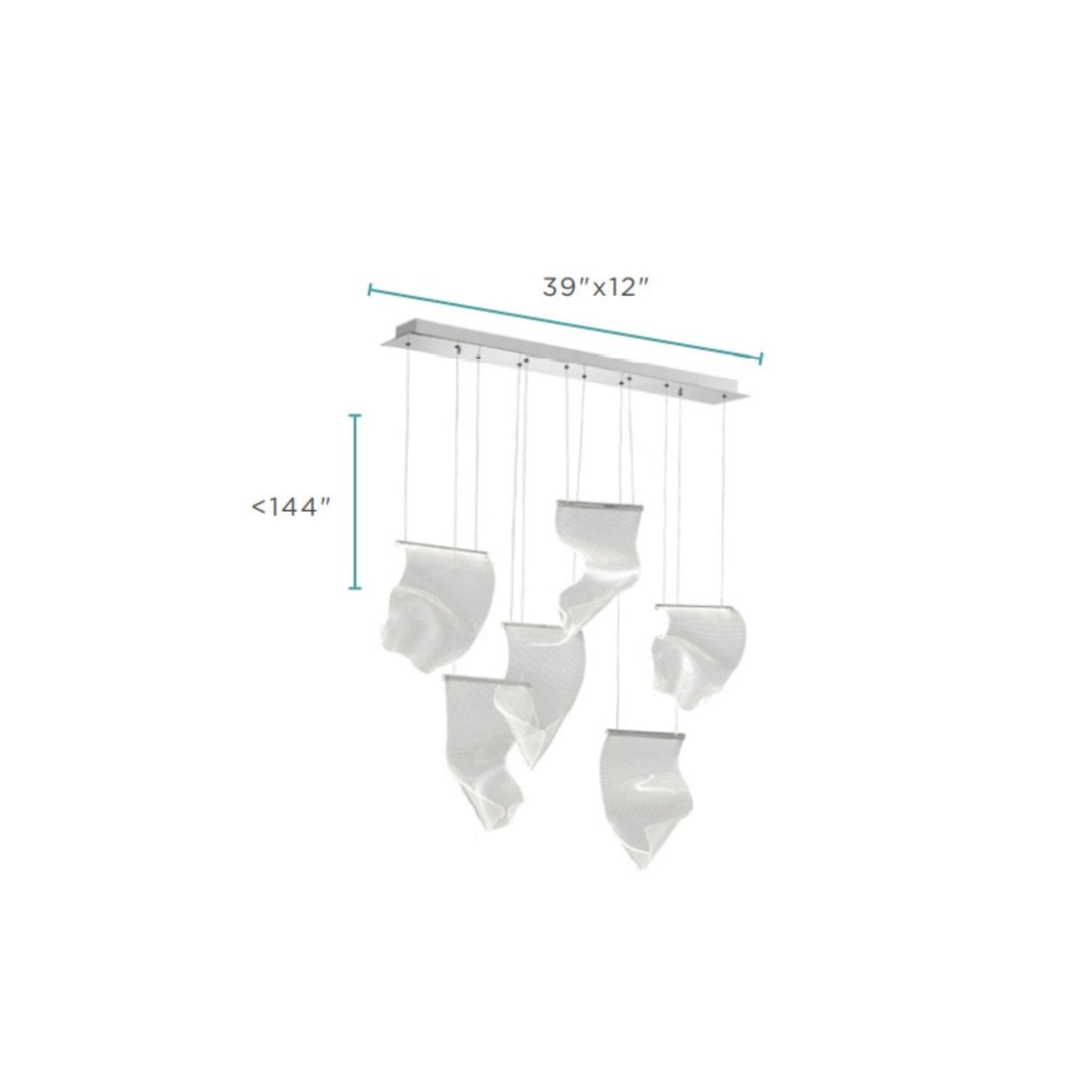 Acrylic Lace 6 Light Chandelier - Lightings Menu