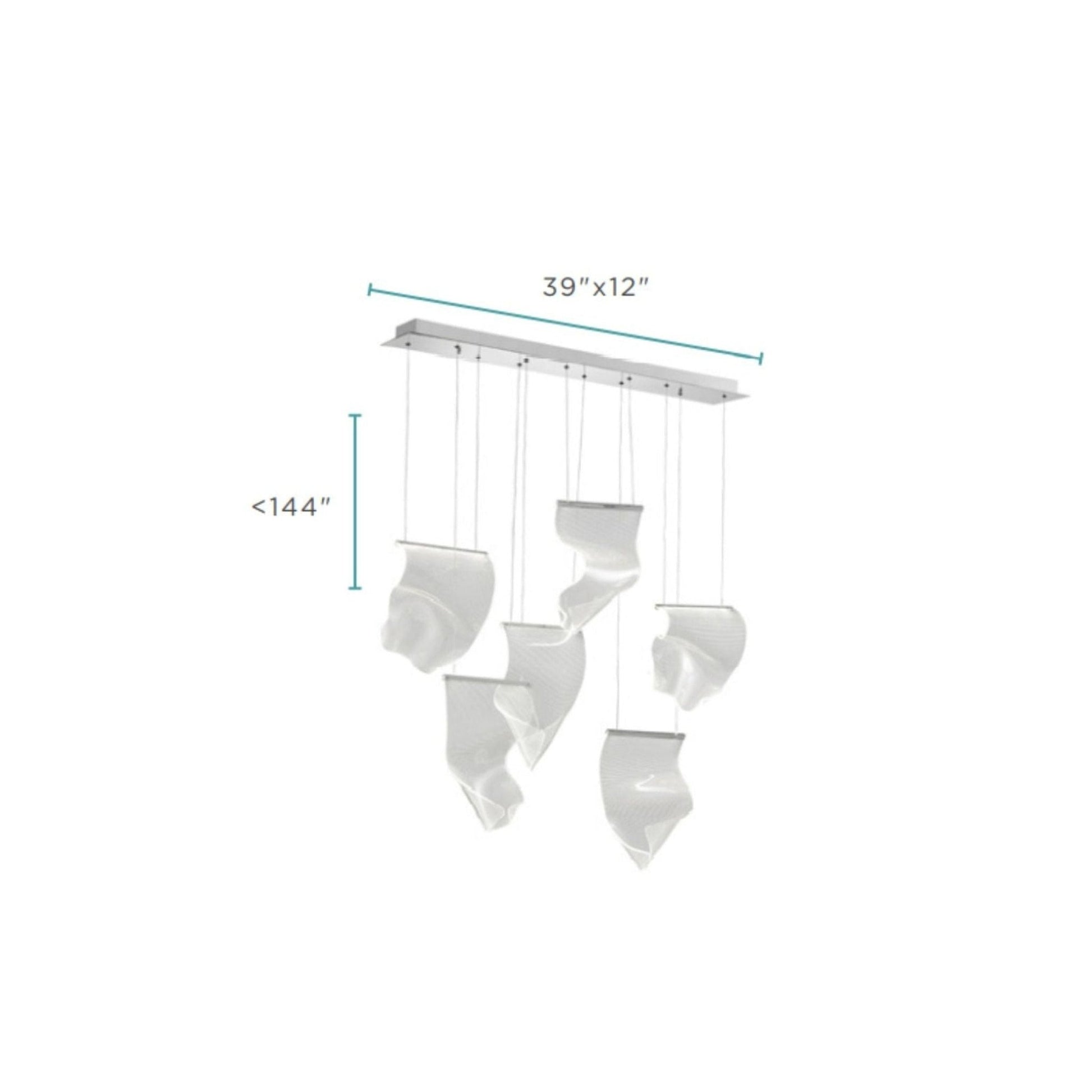 Acrylic Lace 6 Light Chandelier - Lightings Menu