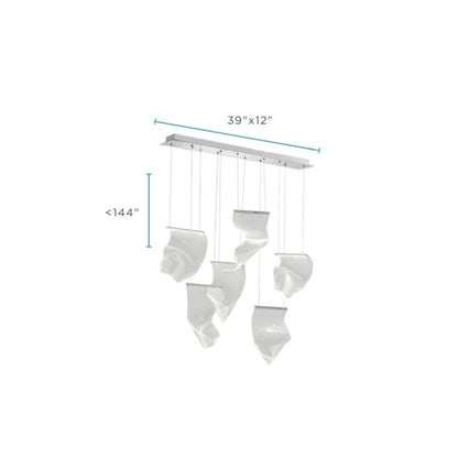 Acrylic Lace 6 Light Chandelier - Lightings Menu