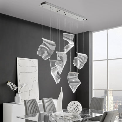 Acrylic Lace 6 Light Chandelier - Lightings Menu