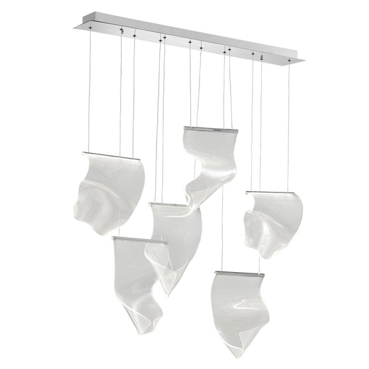 Acrylic Lace 6 Light Chandelier - Lightings Menu